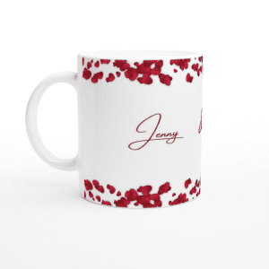 Ribbon of Hearts Personalised Valentines Mug
