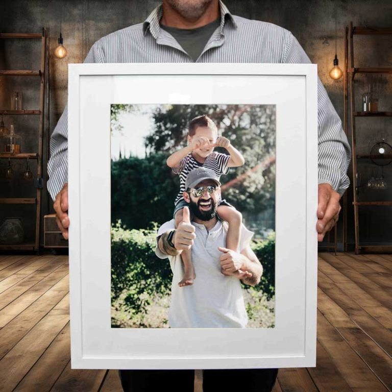 16 X 20 Framed Print White