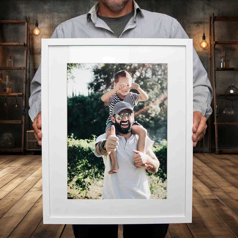 16 X 20 Framed Print White